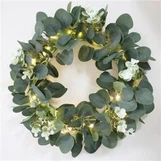 미리 조명이 켜진 크리스마스 화환에 동기화된 조명 효과가 있나요?